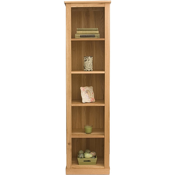 Cavalli Solid Oak Narrow Bookcase