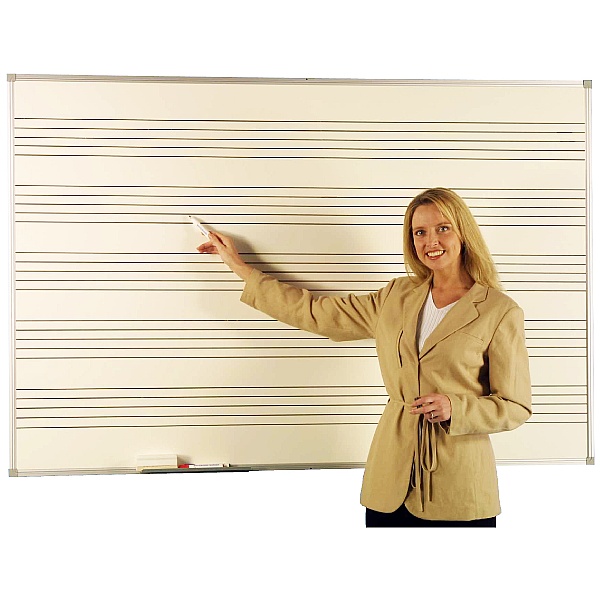 Dry Wipe Magnetic Whiteboard With Music Staves