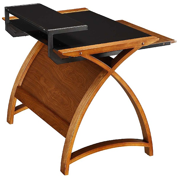 Spectrum Walnut Real Wood Veneer Computer Desk