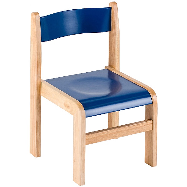 Wooden Stacking Chairs Blue