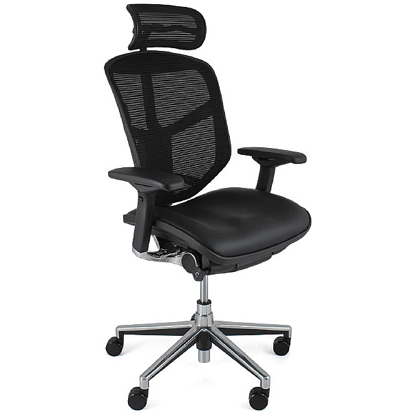 Enjoy Mesh & Leather Office Chairs (With Headrest)