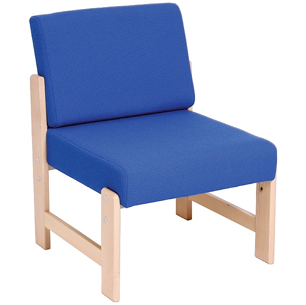 Heavy Duty Solid Beech Wooden Low Reception Chair