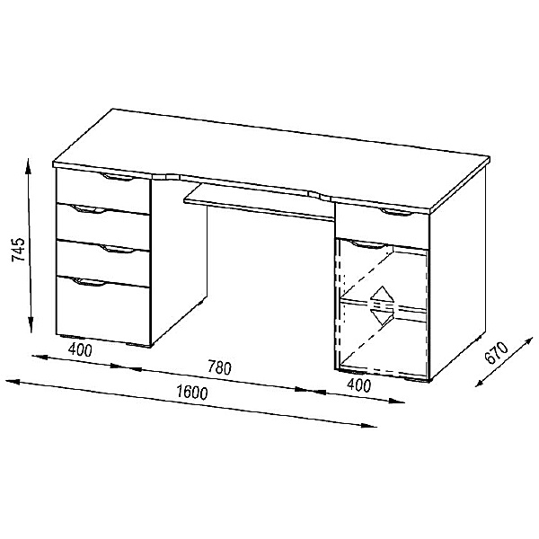Calgary Computer Desk Oak / Grey Computer Desks