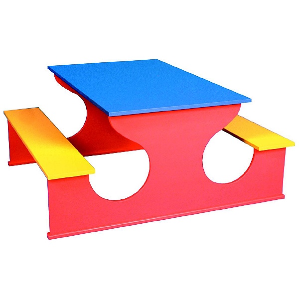 Rainbow Rectangular Bench Table