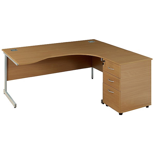 Cantilever Desks With Desk High Pedestal