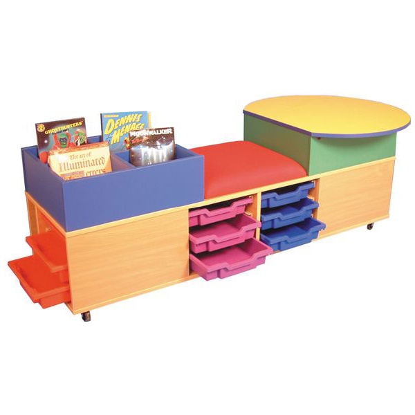 Mobile Kinder Seat, Tray & Activity Storage Unit