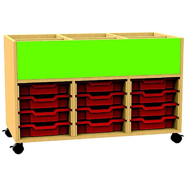 Funky Triple Bay Tray Storage With Book Browser