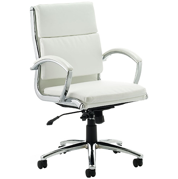 Formosa Medium Back Enviro Leather Chair White