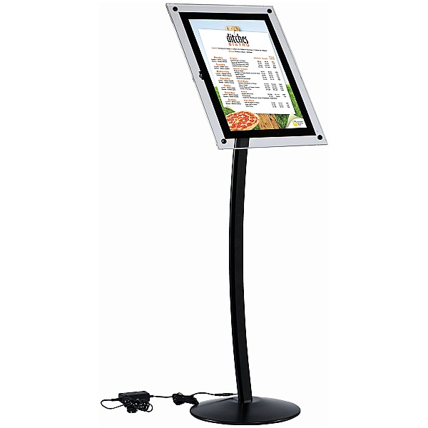 Busygrip Black Illuminated Poster Stand