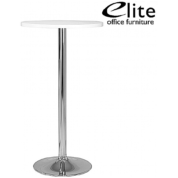 Elite Round Bar Table Chrome Trumpet Base