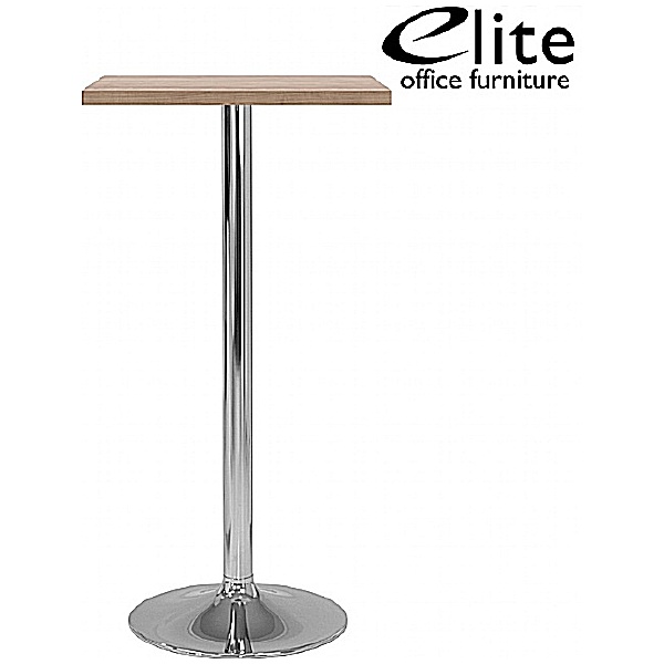 Elite Square Bar Table Chrome Trumpet Base