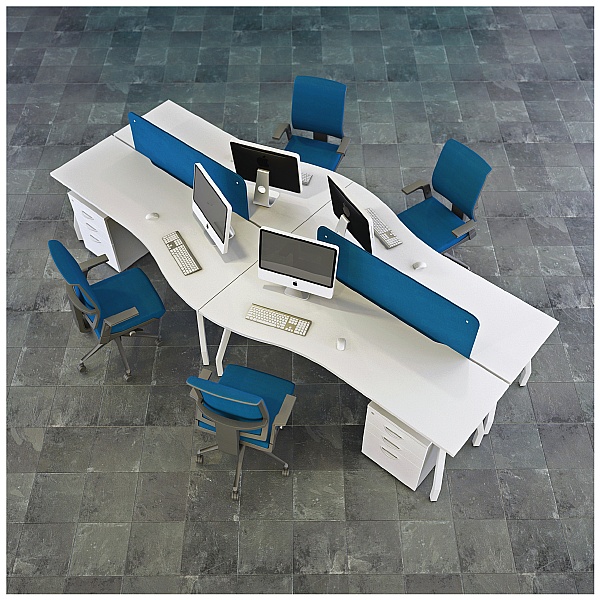 Gresham Script Curved Wave Desks