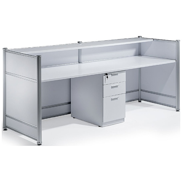 White Lumina Gloss Reception Desk | Reception Desks