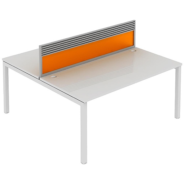 Elite Matrix Double Bench Acrylic System Screen With Management Rail