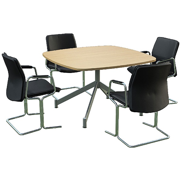 Sven Ambus Cushion V-Base Oak Meeting Table