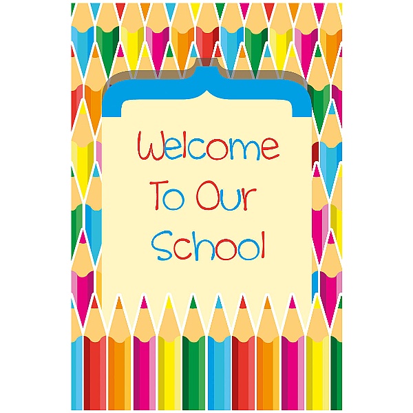 Coloured Pencils Welcome Sign