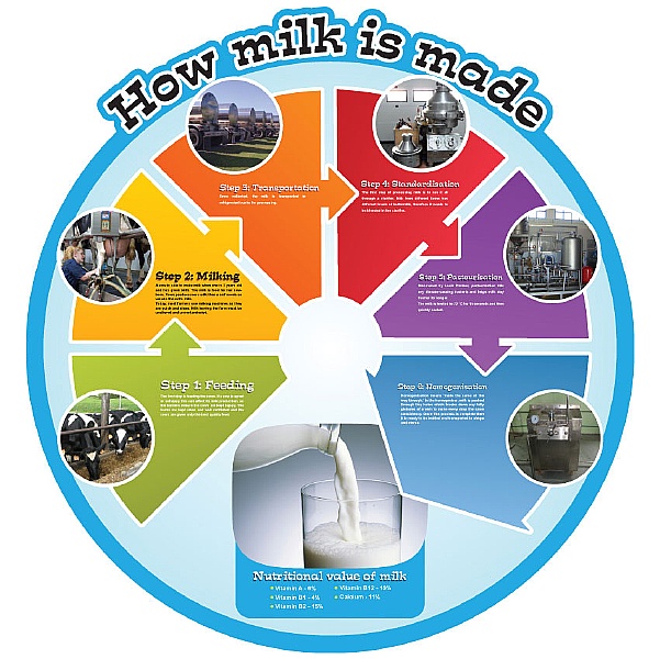 How Milk Is Made Food Cycle Sign