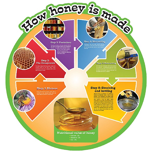 How Honey Is Made Food Cycle Sign