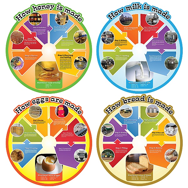 Food Cycle Signs Set Of 4