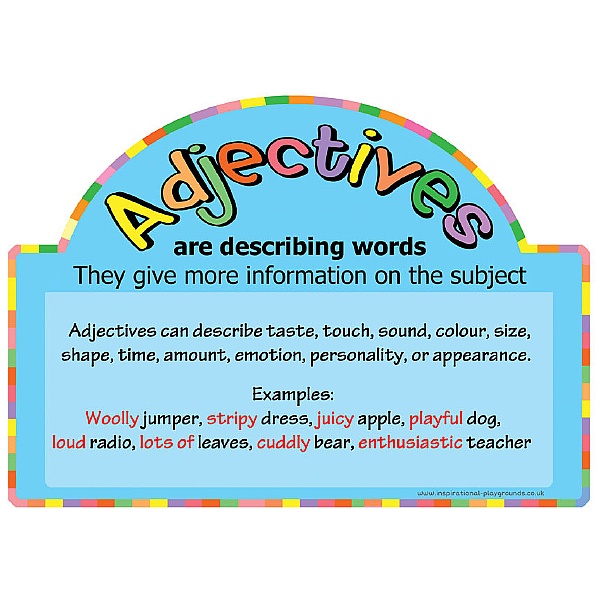 Literacy Basics Adjectives Sign