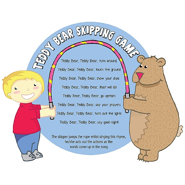 Teddy Bear Skipping Game Sign