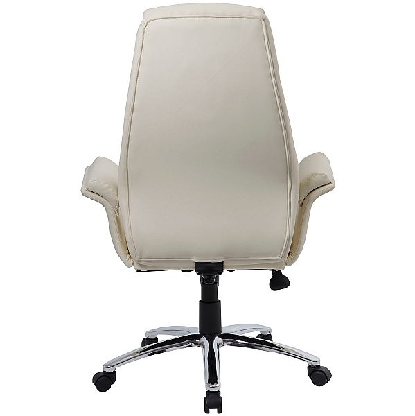 Jersey Cream Leather Faced Office Chairs
