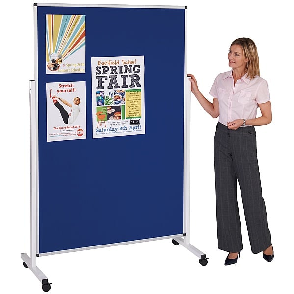 Double Sided Mobile Pinboard Display Screen