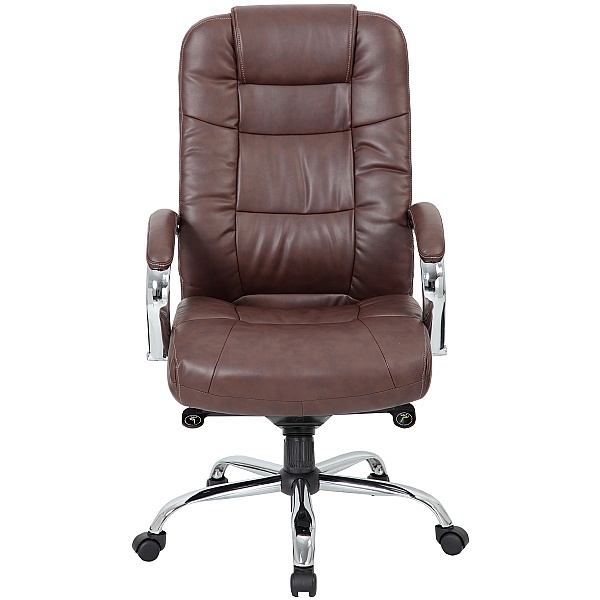 Verona Brown Executive Leather Office Chair Free Uk Delivery