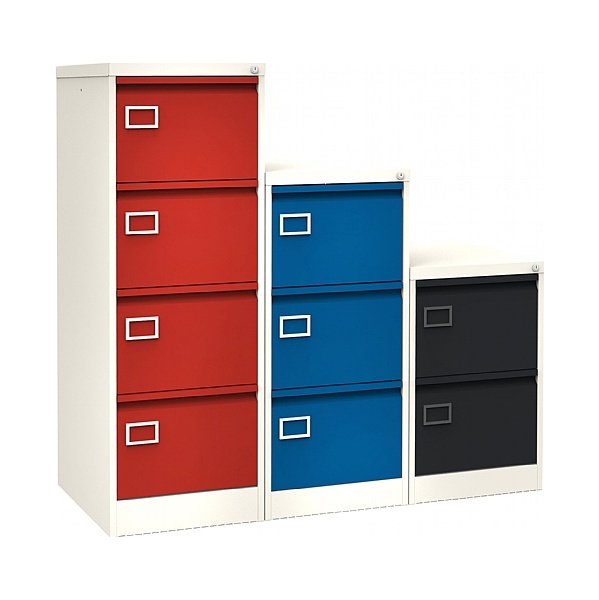 Silverline Two Tone Executive Filing Cabinets Metal Filing Cabinets