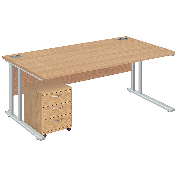 NEXT DAY Commerce II Deluxe Rectangular Desks With