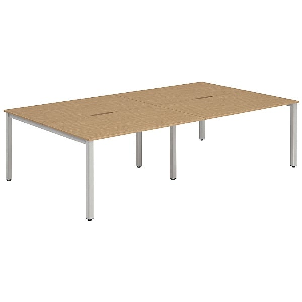 NEXT DAY InterAct Sliding Top Back to Back 4 Person Bench Desk