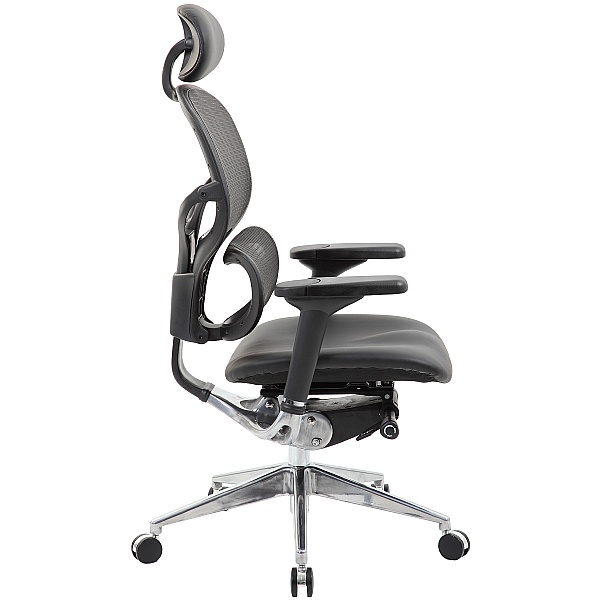 inSync 24Hr Mesh Office Chair Leather Seat & Headrest | Office ...