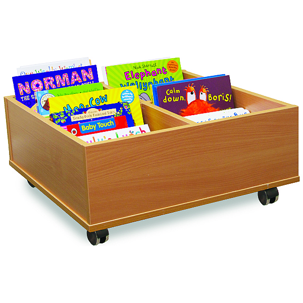 4 Bay Kinderbox Book Storage With Castors