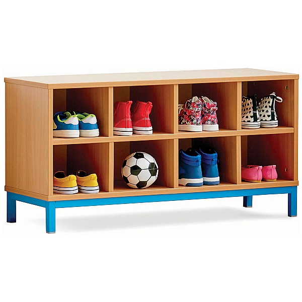 Cloakroom Storage Bench With 8 Open Compartments