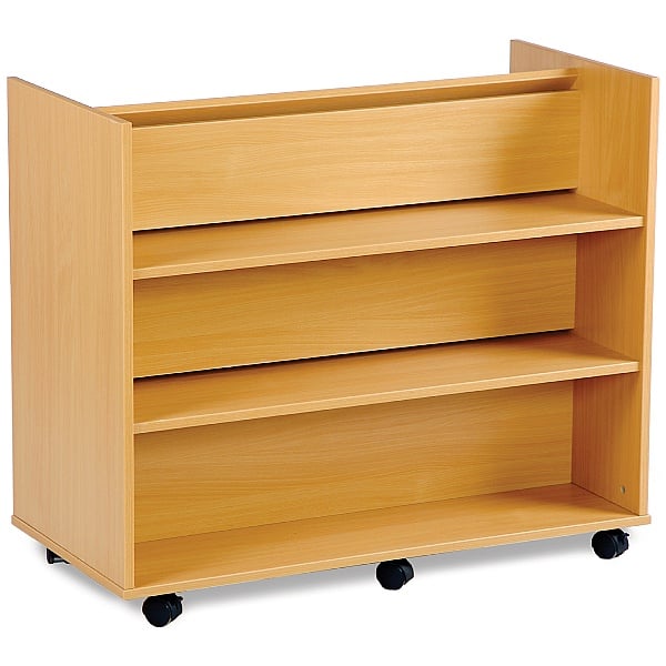 Library Unit With 3 Angled & 3 Horizontal Shelves