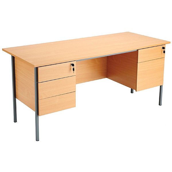 OfficeWorx Rectangular Desks With Double Fixed Ped