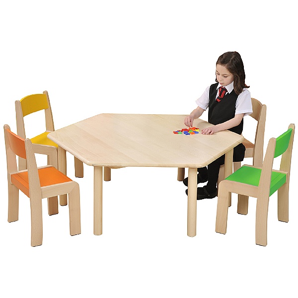 Classroom Hexagonal Writing Table