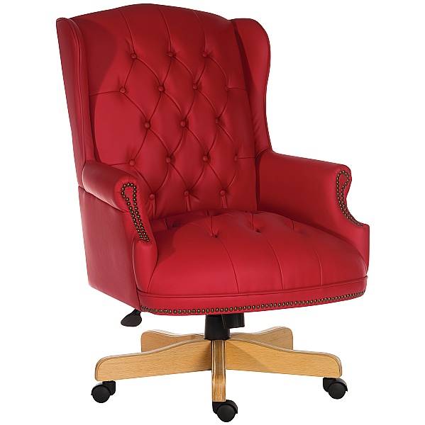 Chairman Red Traditional Manager Chair