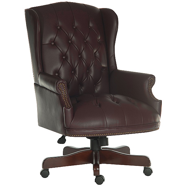 Chairman Burgundy Traditional Managers Chair