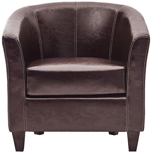 Paisley Bonded Leather Tub Chair