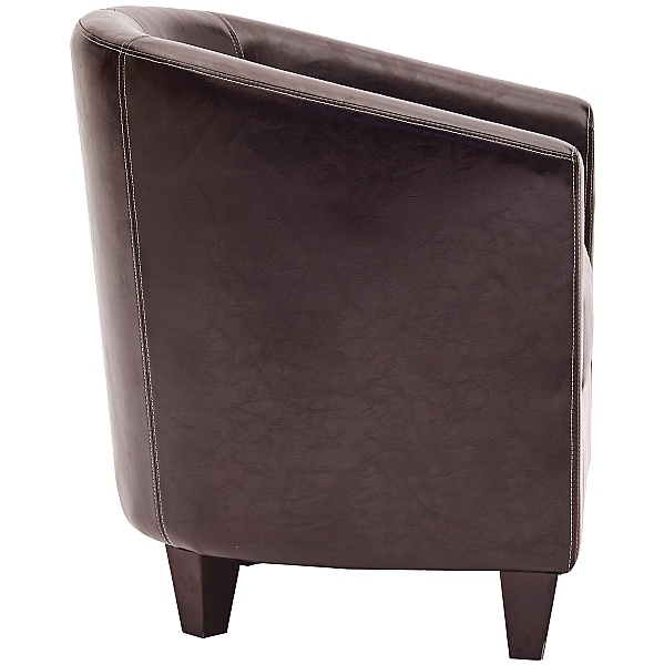 Paisley Bonded Leather Tub Chair