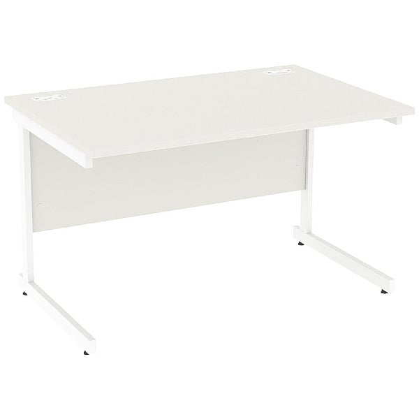 NEXT DAY Vogue White Rectangular Cantilever Desks
