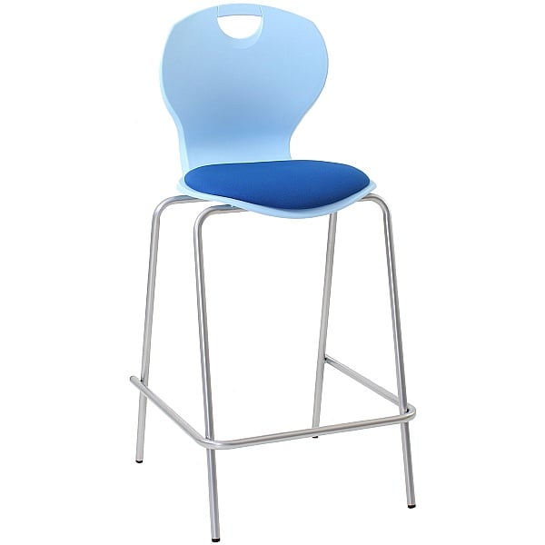 Evo Polypropylene Classroom Stools With Upholstered Seat   096363 