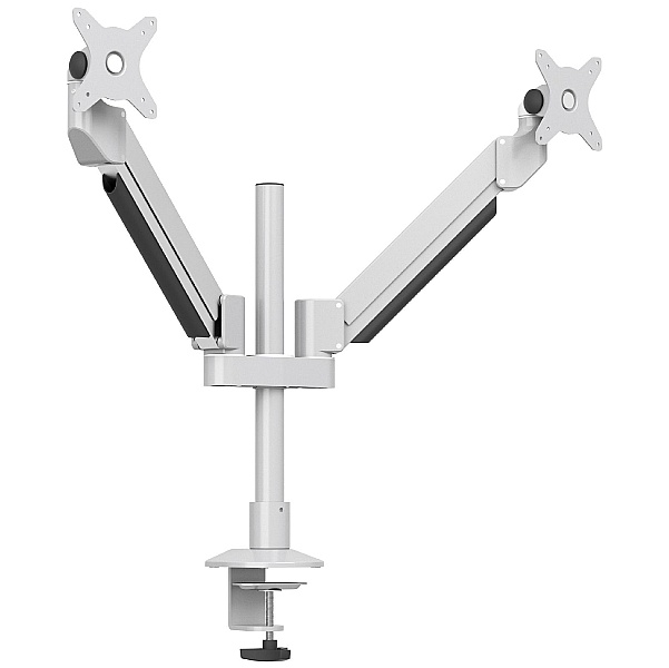 Karbon D2 Silver Dual Monitor Arms