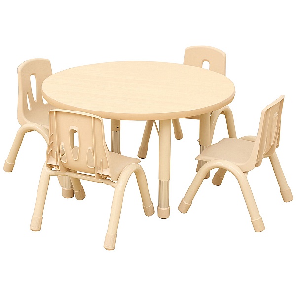 Elegant Round Height Adjustable Classroom Table