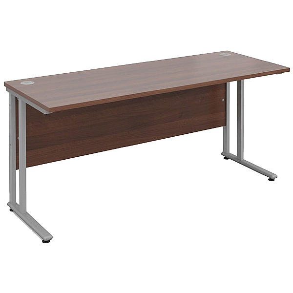 Malbec II Walnut Cantilever Rectangular Desks