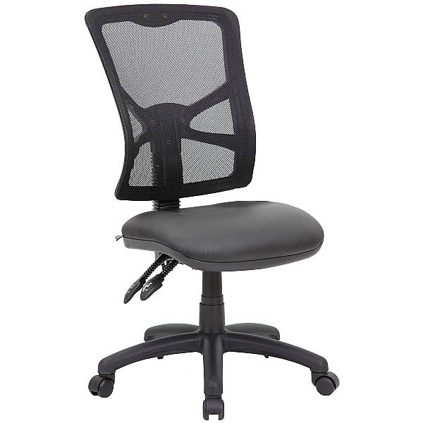 Comfort Ergo 2-Lever Mesh and Leather Operator Chair