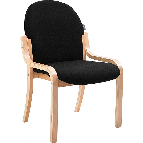 Lincoln Wooden Frame Fabric Stacking Chair Without Arms