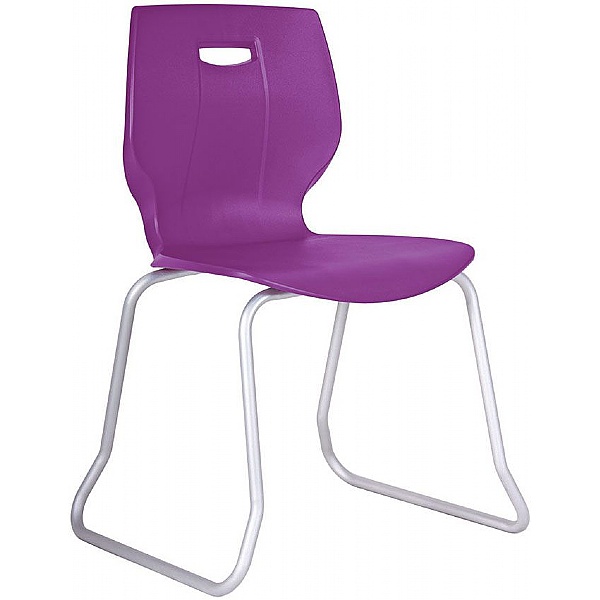 Scholar Premium Skid Base Chair - Purple