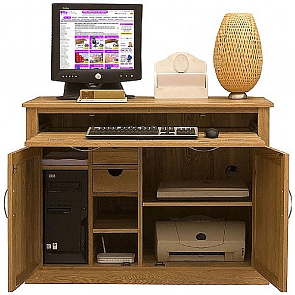 Cavalli Solid Oak Computer Desk Hideaway